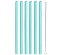 Replacement Straws Compatible with Owala FreeSip Water Bottle 40oz, Bubba Trailblazer,Radiant Vacuum Bottle 40oz Accessories Set Include 6 BPA-FREE Straw and 1 Cleaning Brush