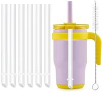 Replacement Straws Compatible with Reduce Coldee Tumbler - Kids 14 Oz Reduce Mug Straw Replacement- 6 Pack Straws And 1 Pack Cleaning Brush.