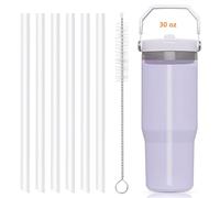 Replacement Straws Compatible with Stanley IceFlow Flip Straw Tumbler(17oz/20oz/30oz/ 64oz/22oz/40oz)-Accessories Set Include 6 Straws,1 Cleaning Brush(Not For Stanley Ice Flow 2.0 Flip Tumbler)