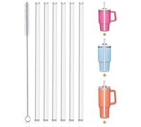 Replacement Straws For Stanley 40 Oz 30 Oz Cup Tumbler -6 Pcs Straws Replacement For Stanley Adventure Travel Tumbler, Plastic Straws With Cup Cleaner