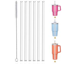 Replacement Straws For Stanley 40 Oz 30 Oz Cup Tumbler -6 Pcs Straws Replacement For Stanley Adventure Travel Tumbler, Plastic Straws With Cup Cleaner