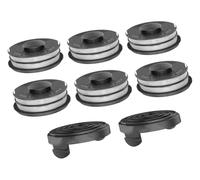 Replacement Strimmer Spool Line and Cap for Einhell GC-ET 4530 3405685, Autofeed Grass Trimmer Line Refills(6 Spool Line+2 Cap)