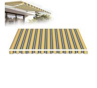 Replacement Striped Awning Fabric (No Frame) - Waterproof Polyester Sunshade for Outdoor Use UV Protection 22.9 x 6.5ftPatio Canopy Cover