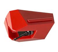 Replacement styluses for record players, compatible with Audio-Technica VM95 series styluses, AT-VM95SP styluses, record styluses, record player styluses, platter styluses (Red)