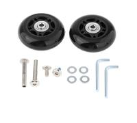 Replacement Suitcase Wheels Set 68x24mm Rubber Alloy Luggage Wheels | Rubber alloy material,durable,silent,load bearing,double bearings,flexible rotation,labor saving sliding,easy