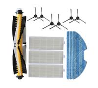 Replacement Sweeping Robot Main Brush Side Brush Filter Mop Cloth, Compatible for Eziclean ONE Aqua 210, Robot Vacuum Cleaner Spare Parts Accessories(13pcs)