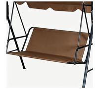Replacement Swing Seat Cover, 600D Heavy-Duty Oxford Cloth Waterproof 2/3 Seat Patio Swing Seat Replacement Covers for Outdoor Porch Garden Yard Swings,Brown,47"x18.5"x18.5"