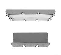 Replacement Swing Seat Cover, Waterproof Garden Swing Chair Replacement Set 3 Seats Covers with Swing Canopy Cover, No Bracket(Gray 164x114x15cm)
