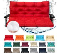 Replacement Swing Seat With Backrest And Ties For Patio Porch Backyard Garden, Waterproof, 47x40in