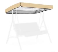 Replacement SWINGs Canopy 195x125cm, 420D Oxford Garden SWINGs Cover, 3 Seater SWINGs Top Replacement, Outdoor SWINGs Shade Cloth Beige, Patio SWINGs(Beige)
