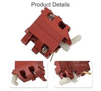 Replacement Switch for Angle Grinders - Compatible with PWS 6-115, PWS 7-115, PWS 7-125, PWS 5-115 & PWS 550 Models (Plastic, Red, 1 Pc)
