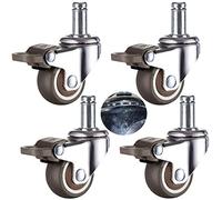Replacement Swivel Casters for Office Chairs Set of 4 Durable Rubber Wheels Furniture Replacement Parts for Smooth Mobility and Enhanced Stability
