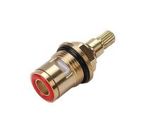 Replacement tap Cartridge, Brass Ceramic Faucet Cartridge 1/2 Inch BSP 50mm Height 24mm Diameter Red or Blue(Rood)