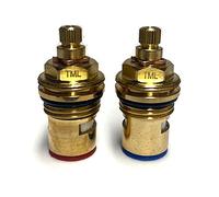 Replacement Tap Cartridge Ceramic Valve Pair 28 Teeth x 47mm Height Compatible with SMR San Marco 3982R / 3540R