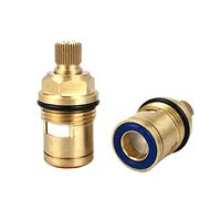 Replacement Tap Cartridges, Brass Ceramic Disc Cartridges, Tap Valve Quarter Turn G3/4" 32 Splines for Bathroom Kitchen Tap