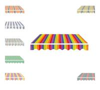 Replacement Tarpaulin for Manual Striped AwningOutdoor Sunshade Fabric Fits 250550 cm Rainbow Color 2.5 x 2 m (8 x 7 ft) Patio Awning Cover