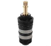 Replacement Thermostatic Cartridge, Brass Thermostatic Shower Valve Cartridge, For Home Kitchen Bathroom Office, Black(B)