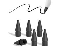 Replacement Tips for Apple Pencil 1st / 2nd Gen/Pro/USB-C, Exact Match to Apple Pen Nibs, 6 Pack, Black
