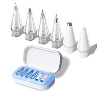 Replacement Tips for Apple Pencil Pro (1st/2nd Gen & USB-C), Upgraded iPad Pen Tips with Carrying Case, Precise Stylus Accessories - 6 Pack, Blue