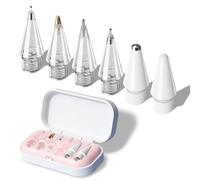 Replacement Tips for Apple Pencil Pro (1st/2nd Gen & USB-C), Upgraded iPad Pen Tips with Carrying Case, Precise Stylus Accessories - 6 Pack, Pink