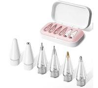 Replacement Tips for Apple Pencil Pro/ 2nd Gen/1st Gen/USB C, 6 Pack Upgraded iPad Pen Tips with Storage Case, Fine Point Precise Control Pencil Tip, iPad Pro Pencil Tip Set, iPad Pen Nibs Set (Pink1)