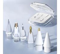 Replacement Tips for Apple Pencil Pro/ 2nd Gen/ 1st Gen/USB C, Upgraded Reboundable Apple Pencil Tips with Case 6 Pack Precise Wear-Resisting ipad Pen Nibs for Painting Work Study