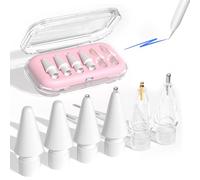 Replacement Tips for Apple Pencil Pro, Upgraded Mix Metal Replacement Tips With Storage Box, Wear-Resistant Needle Pencil Tips for USB-C/2nd Gen/1st Gen Tips And iPad Pencil Accessories 6 Pack