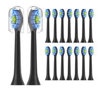 Replacement Toothbrush Heads Compatible for Philips Sonicare C2 C1 G2 W Plaque Control Simply Clean Electric Brush Head,8 Pack(Black-16pcs)