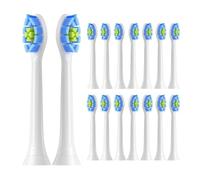 Replacement Toothbrush Heads Compatible for Philips Sonicare C2 C1 G2 W Plaque Control Simply Clean Electric Brush Head,8 Pack(White-16pcs)