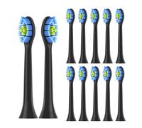 Replacement Toothbrush Heads, Compatible for Philips, Sonicare DiamondClean C2 C1 G2 Control Simply Clean Electric Brush Head 8 Pack(Black-12pcs)