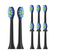 Replacement Toothbrush Heads,Compatible for Philips Sonicare DiamondClean C2 C1 G2 W Plaque Control Simply Clean Electric Brush Head(Black-8pcs)
