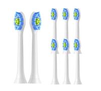 Replacement Toothbrush Heads,Compatible for Philips Sonicare DiamondClean C2 C1 G2 W Plaque Control Simply Clean Electric Brush Head(White-8pcs)