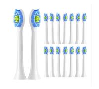Replacement Toothbrush Heads,Compatible for Philips Sonicare DiamondClean C2 C1 G2 W Plaque Control Simply Clean Electric Brush Head(White-16pcs)