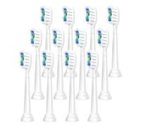 Replacement Toothbrush Heads,Compatible for Philips Sonicare,Electric Brush Heads for Hx6920 4100 2 Series(White-12 Pcs)