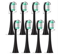 Replacement Toothbrush Heads Compatible with Aquasonic Black Series and Vibe Series - 8 Pack Electric Brush Heads for Aqua Sonic (Black)