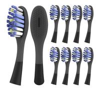 Replacement Toothbrush Heads Compatible with Colgate 360 Floss Tip, Brush Heads Compatible with Colgate Keep/Optic White Soft Manual Toothbrush for Adults, 10 Pack