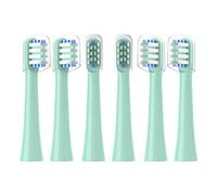 Replacement Toothbrush Heads Compatible with Colgate Hum Connected Smart Battery Toothbrush Refill Head, Green, 6 Pack