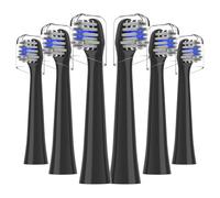 Replacement Toothbrush Heads Compatible with Colgate Hum Toothbrush - Brush Heads Replacement Compatible with Hum Smart Battery Toothbrush, Black, 6 Pack