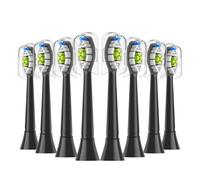 Replacement Toothbrush Heads Compatible with Electric toothbrushes, Suitable for Other Detachable Handle Models(8pcs Black)