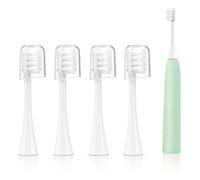 Replacement Toothbrush Heads Compatible with Hismile 3-Mode Electric Toothbrush, Soft Bristles, Precision Cleaning，4 Pack White, Soft Hairs
