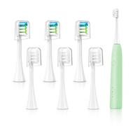 Replacement Toothbrush Heads Compatible with Hismile 3-Mode Electric Toothbrush, Soft Bristles, Precision Cleaning (White,3 Soft Hairs + 3 Hard Hairs)