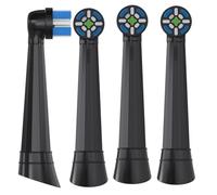 Replacement Toothbrush Heads Compatible with Oral-B iO 3/4/5/6/7/8/9 Series Ultimate Clean Electric Toothbrush,Rotating Powerhead and Crisscross Bristles (Black, Medium)