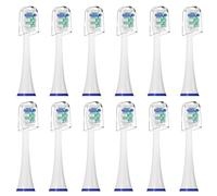 Replacement Toothbrush Heads for Philips Sonicare - Compatible with Philips Sonicare Click-On Electric Toothbrushes - 12-Pack Soft Gentle Bristles (White)