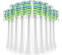 Replacement Toothbrush Heads with Covers for 7am2m AM101/AM105 Electric Toothbrush,10 Pack,White