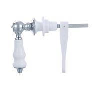 Replacement Traditional Real Ceramic Toilet Cistern Lever Flush Handle With a Chrome Finish