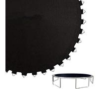 Replacement Trampoline Jumping Mat 8ft Round Mesh Fabric with 42 Buckles Bouncing Parts for Ultimate Fun Fits Most Standard Trampolines Black Color