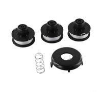 Replacement Trimmer Spool Kit for Toro 51256/51301-51465 Models - 3-Pack 0.065" x 30 ft Pre-Wound Line with Lid & Spring, Fits 10-15 in Electric