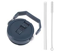 Replacement Tumbler Lid for Stanley IceFlow 20 oz 30 oz Flip Straw Lid with Reusable Straw,Cleaning Brush (Navy, 20oz & 30oz)