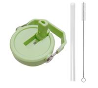 Replacement Tumbler Lid for Stanley IceFlow 20 oz 30 oz Flip Straw Lid with Reusable Straw,Cleaning Brush (Light green, 20oz & 30oz)