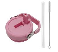 Replacement Tumbler Lid for Stanley IceFlow 20 oz 30 oz Flip Straw Lid with Reusable Straw,Cleaning Brush (Pink, 20oz & 30oz)